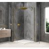 GLOBE GOLD MATT čtvercový sprchový kout 1000x1000mm, rohový vstup, čiré sklo
