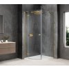GLOBE GOLD MATT čtvrtkruhový sprchový kout 800x1000mm, čiré sklo, levé
