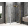 GLOBE GOLD MATT obdélníkový sprchový kout 1000x800mm, čiré sklo, pravé