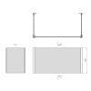 UNIVERSAL U panel 175x175x175x64cm