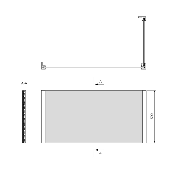 UNIVERSAL rohový panel 160x70x59cm, L/R