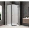 GLOBE GUN METAL čtvrtkruhový sprchový kout 800x900mm, matné sklo, pravé