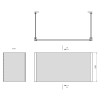 UNIVERSAL U panel 80x150x80x52cm