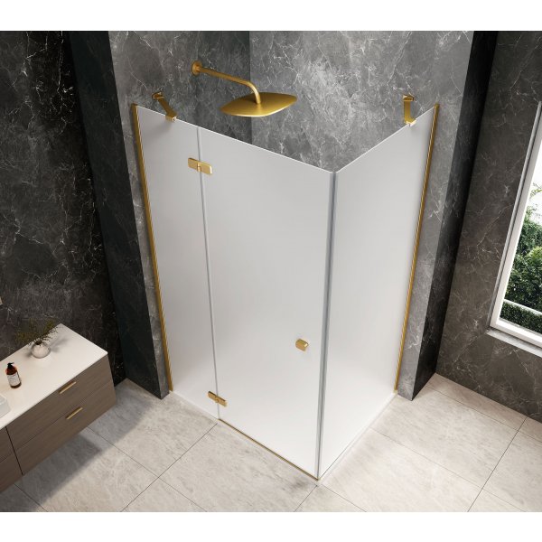 GLOBE GOLD MATT obdélníkový sprchový kout 1100x800mm, matné sklo, levé