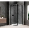 GLOBE BLACK čtvrtkruhový sprchový kout 800x1000mm, čiré sklo, levé