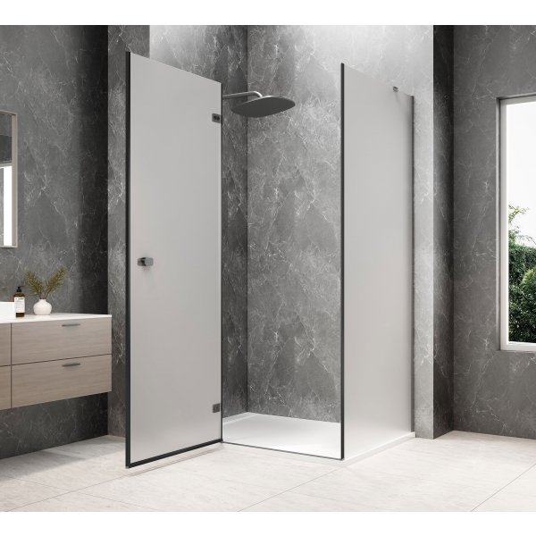 GLOBE GUN METAL obdélníkový sprchový kout 1200x1000mm, matné sklo, levé