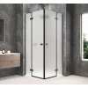 GLOBE GUN METAL čtvercový sprchový kout 800x800mm, rohový vstup, matné sklo