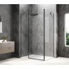 GLOBE GUN METAL obdélníkový sprchový kout 900x1000mm, čiré sklo, levé