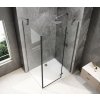 GLOBE GUN METAL obdélníkový sprchový kout 1100x800mm, čiré sklo, pravé