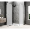 GLOBE BLACK obdélníkový sprchový kout 800x900mm, matné sklo, levé