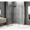 GLOBE GUN METAL obdélníkový sprchový kout 1200x1000mm, čiré sklo, levé