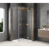 GLOBE GOLD MATT čtvrtkruhový sprchový kout 900x900mm, čiré sklo, pravé