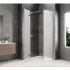 GLOBE CHROME čtvrtkruhový sprchový kout 900x900mm, matné sklo, levé