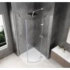 GLOBE CHROME čtvrtkruhový sprchový kout 800x800mm, čiré sklo, pravé