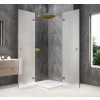 GLOBE GOLD MATT čtvercový sprchový kout 1000x1000mm, rohový vstup, matné sklo