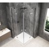 GLOBE CHROME čtvercový sprchový kout 900x900mm, rohový vstup, čiré sklo