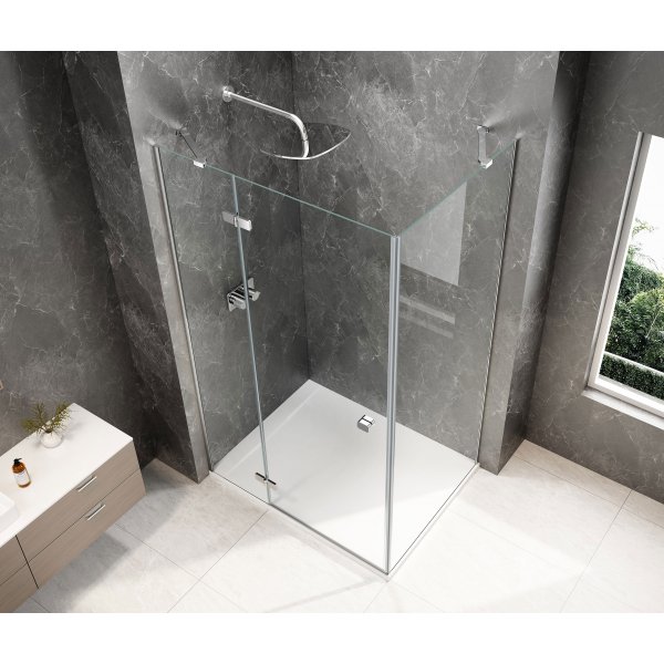 GLOBE CHROME obdélníkový sprchový kout 1200x900mm, čiré sklo, levé