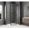 GLOBE GUN METAL čtvrtkruhový sprchový kout 900x900mm, čiré sklo, pravé