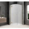 GLOBE GOLD MATT čtvrtkruhový sprchový kout 800x1000mm, matné sklo, levé