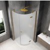 GLOBE GOLD MATT čtvrtkruhový sprchový kout 900x900mm, matné sklo, pravé