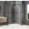 GLOBE CHROME čtvercový sprchový kout 800x800mm, rohový vstup, čiré sklo