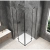 GLOBE GUN METAL čtvercový sprchový kout 1000x1000mm, rohový vstup, čiré sklo