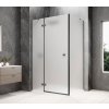 GLOBE GUN METAL obdélníkový sprchový kout 900x800mm, matné sklo, levé