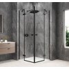 GLOBE BLACK čtvercový sprchový kout 900x900mm, rohový vstup, čiré sklo