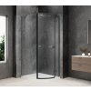 GLOBE GUN METAL čtvrtkruhový sprchový kout 800x900mm, čiré sklo, pravé