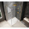 GLOBE GOLD MATT obdélníkový sprchový kout 1000x800mm, čiré sklo, pravé