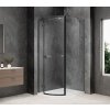 GLOBE GUN METAL čtvrtkruhový sprchový kout 800x900mm, čiré sklo, levé