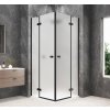 GLOBE BLACK čtvercový sprchový kout 800x800mm, rohový vstup, matné sklo