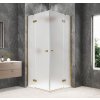 GLOBE GOLD MATT čtvercový sprchový kout 1000x1000mm, rohový vstup, matné sklo