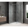 GLOBE CHROME čtvrtkruhový sprchový kout 900x1000mm, čiré sklo, levé