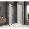GLOBE GUN METAL čtvrtkruhový sprchový kout 800x1000mm, matné sklo, levé