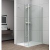 ESCA WHITE MATT sprchová zástěna s instalací ke stěně 1500mm a přídavným panelem 585mm, čiré sklo