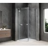 GLOBE CHROME čtvrtkruhový sprchový kout 900x1000mm, čiré sklo, levé