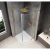 GLOBE GOLD MATT čtvrtkruhový sprchový kout 900x1000mm, čiré sklo, pravé