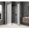 GLOBE BLACK čtvrtkruhový sprchový kout 900x1000mm, matné sklo, pravé