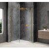 GLOBE GOLD MATT čtvrtkruhový sprchový kout 900x1000mm, čiré sklo, pravé