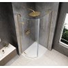 GLOBE GOLD MATT čtvrtkruhový sprchový kout 900x1000mm, čiré sklo, levé