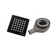 FLEXIA GEBERIT vaničkový sifon, průměr 90 mm, DN40, krytka černá