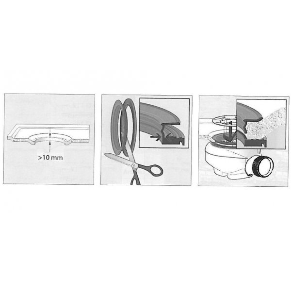 Vaničkový sifon, průměr otvoru 90 mm, DN40, nízký, krytka černá mat (náhrada: 17916B)