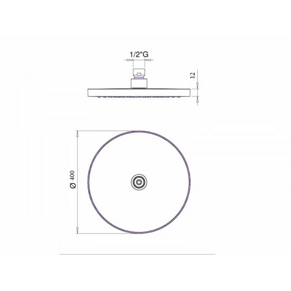 Sprcha kulatá Ø40 cm
