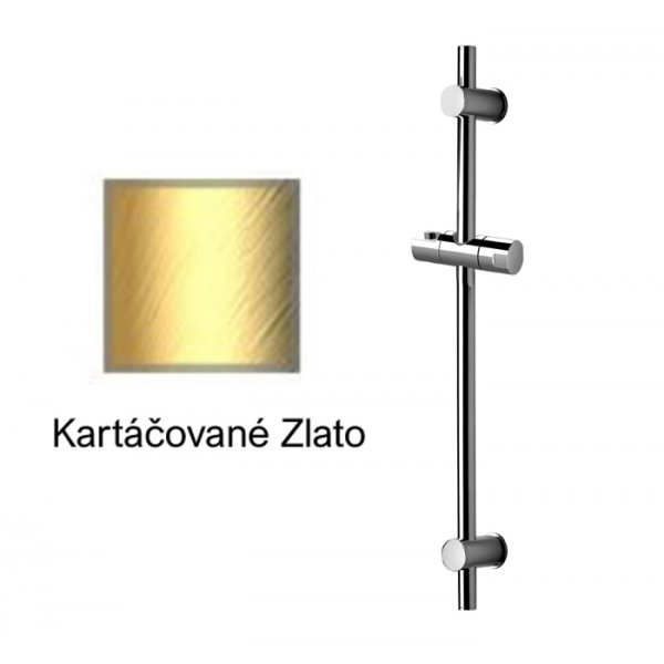 Sprchová tyč posuvná KARTÁČOVANÉ ZLATO 70 cm