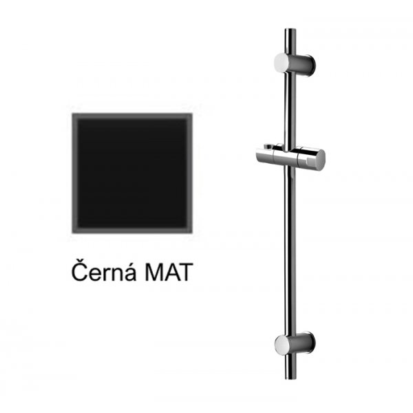Sprchová tyč posuvná BLACK 70 cm