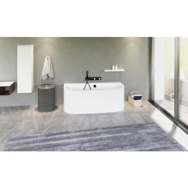 ASTRA DL MONOLITH nástěnná stojící vana 160x75x60cm, bílá