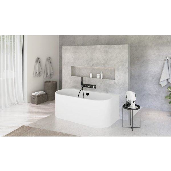 ASTRA DR MONOLITH nástěnná stojící vana 160x75x60cm, bílá