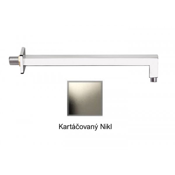 Sprchové ramínko KARTÁČOVANÝ NIKL hranaté 30 cm