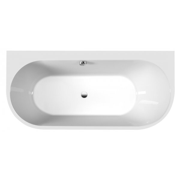 ASTRA DR MONOLITH nástěnná stojící vana 160x75x60cm, bílá/černá